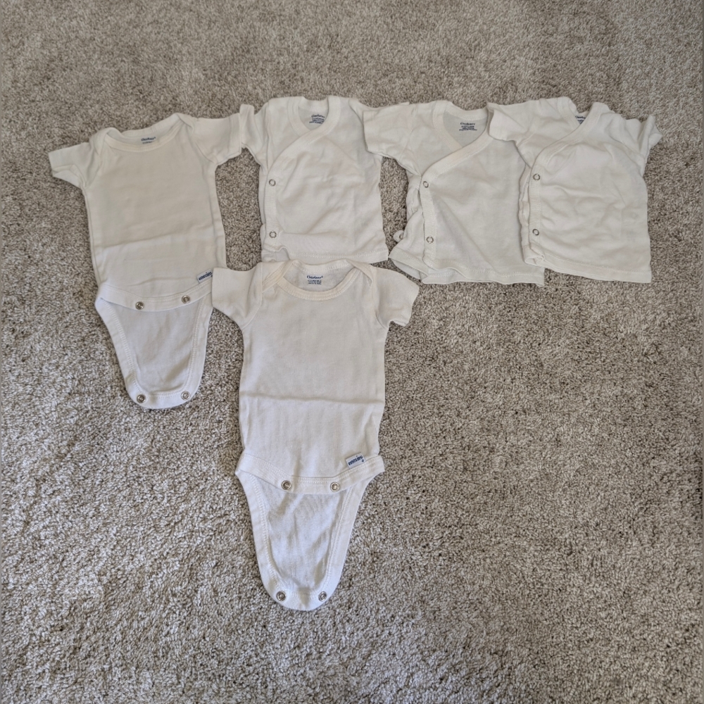 Gerber White Baby Onesie & Top Lot 3 Months